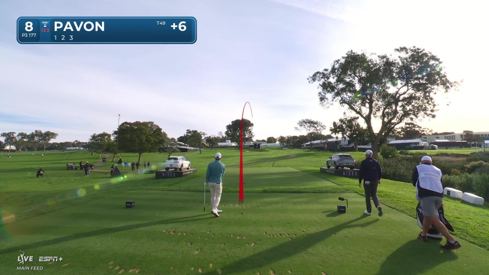 Matthieu Pavon | Round 4 | 8th hole | Shot 1 | 2025 Genesis