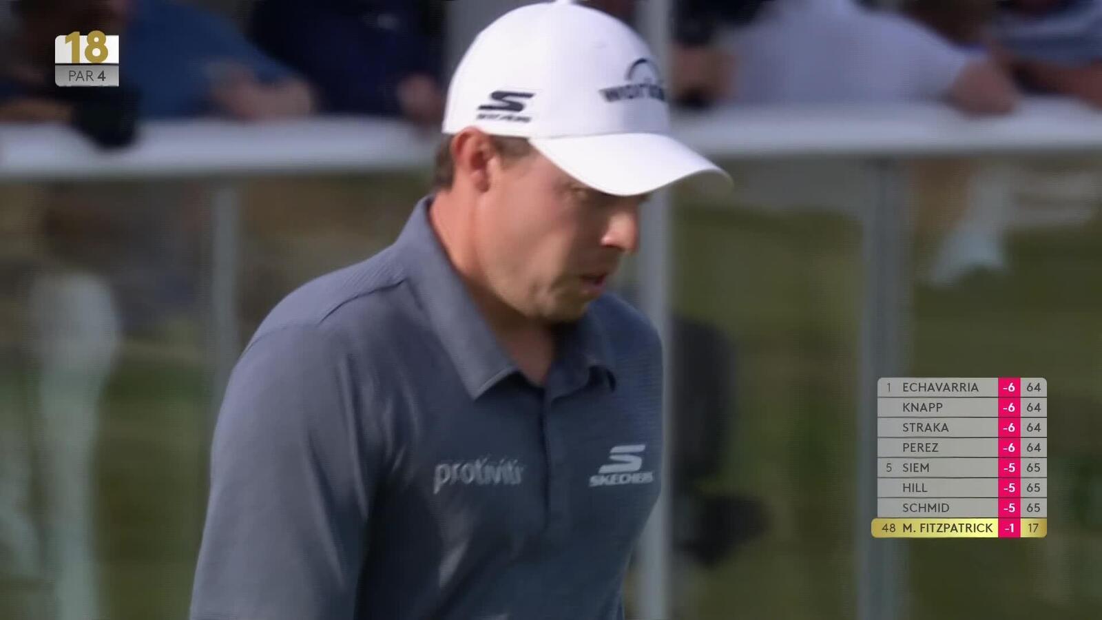 Matt Fitzpatrick | Round 1 | 18th hole | Shot 4 | 2025 Genesis Scottish Open