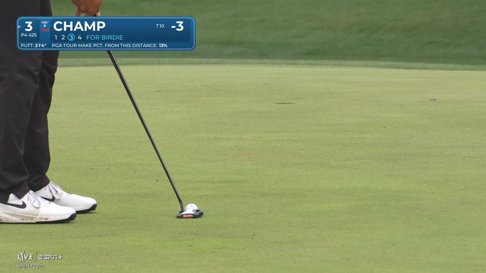 Cameron Champ | Round 1 | 3rd hole | Shot 3 | 2025 THE CJ CUP