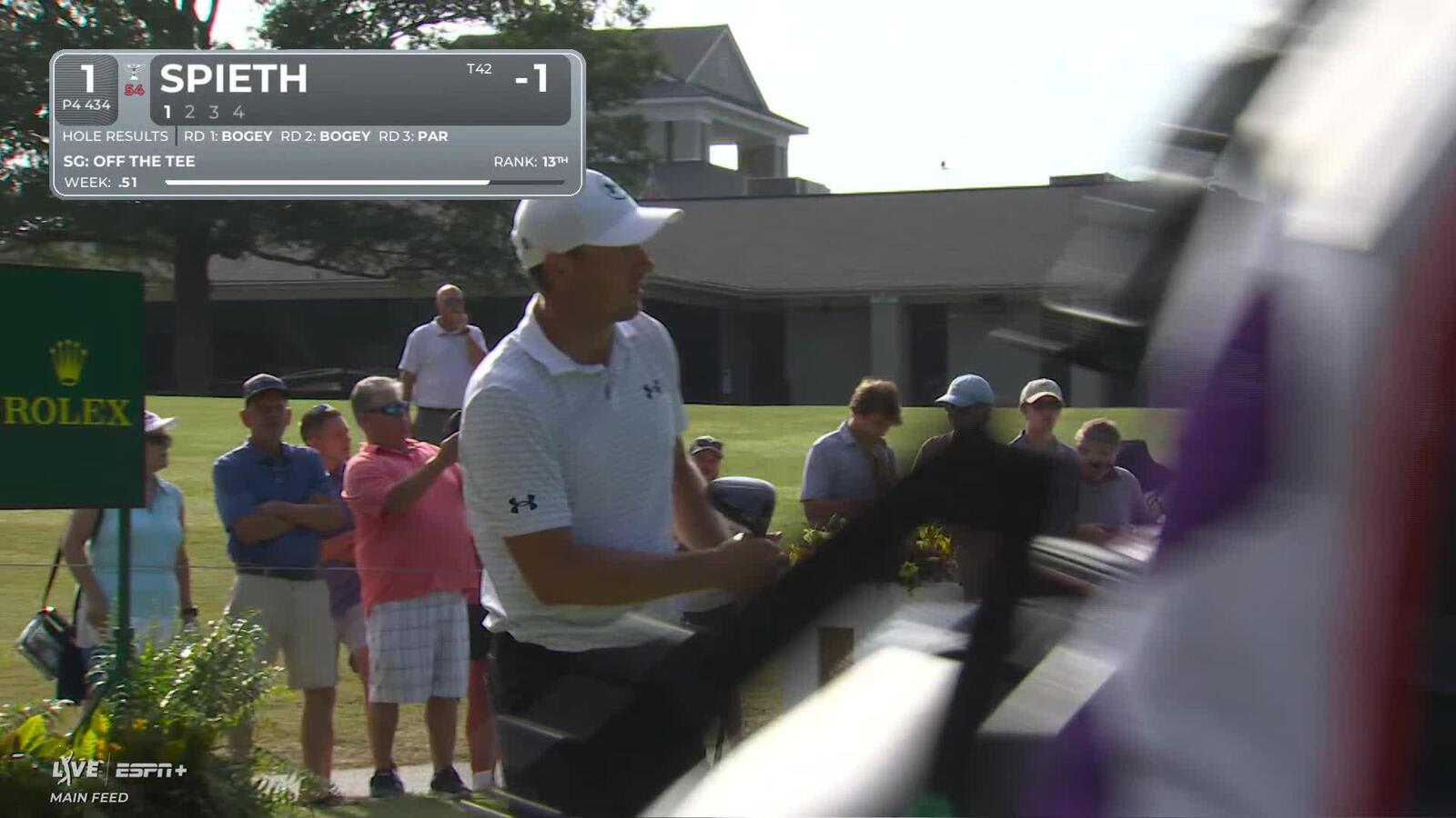 Jordan Spieth | Round 4 | 1st hole | Shot 1 | 2025 FedEx St. Jude