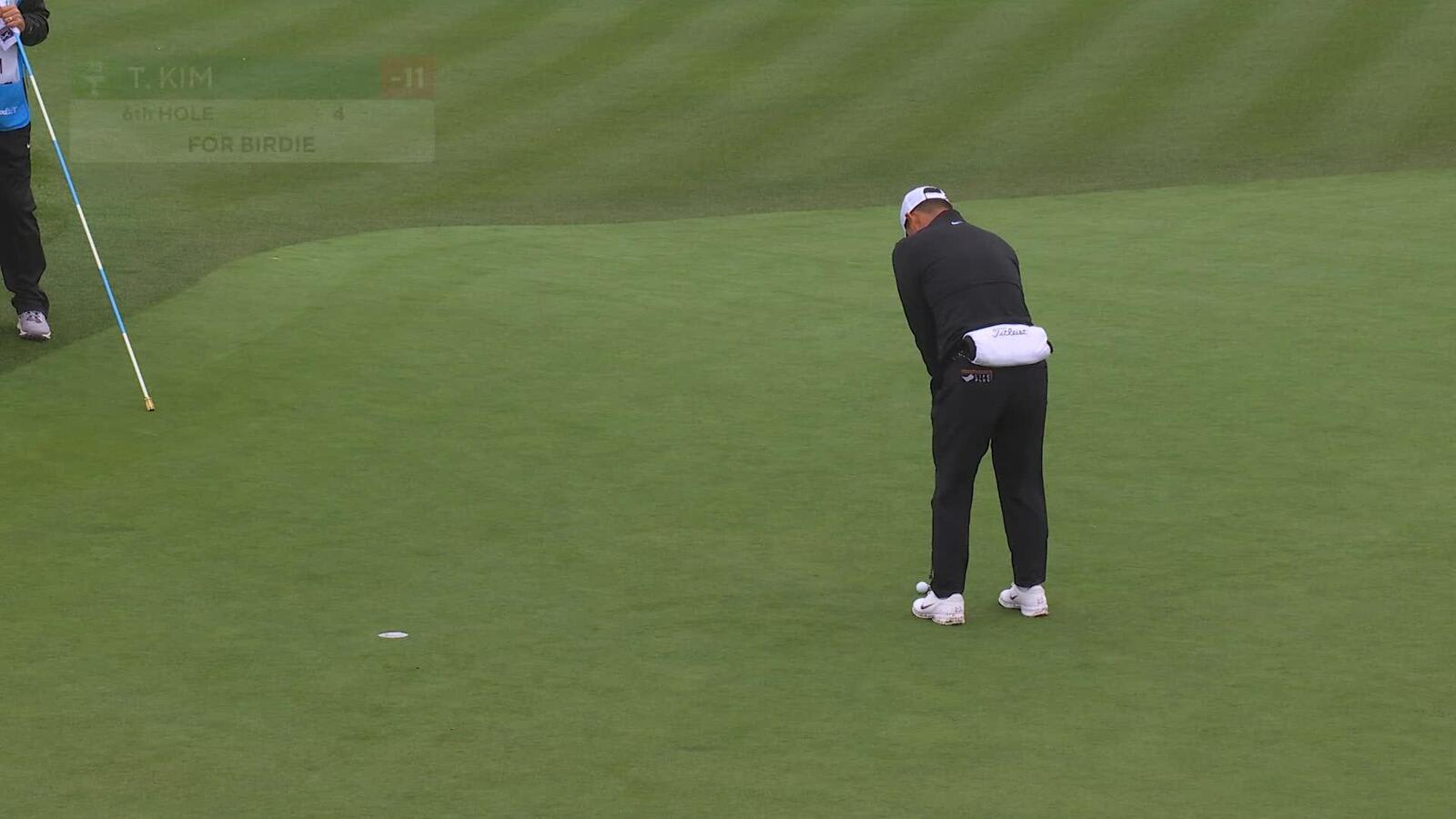 Tom Kim | Round 3 | 6th hole | Shot 4 | 2025 AT&T Pebble Beach