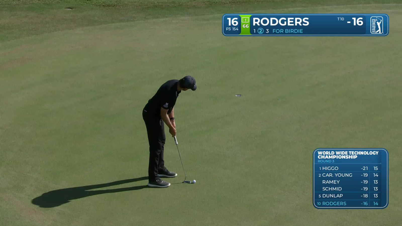 Patrick Rodgers | Round 3 | 16th hole | Shot 2 | 2025 World Wide Technology