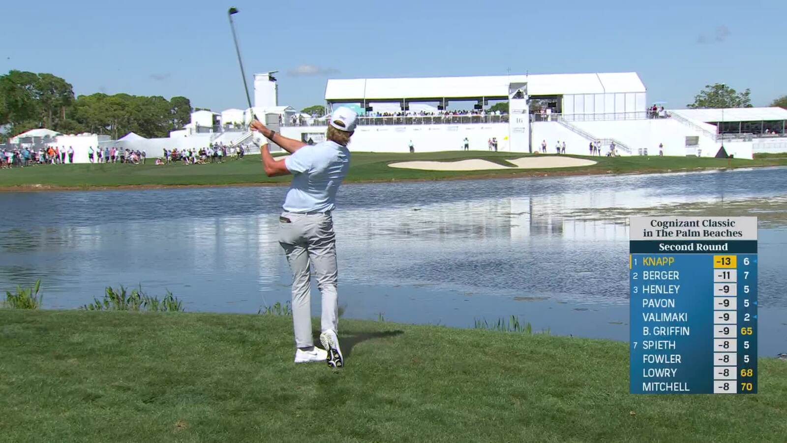 Jake Knapp | Round 2 | 16th hole | Shot 2 | 2025 Cognizant Classic