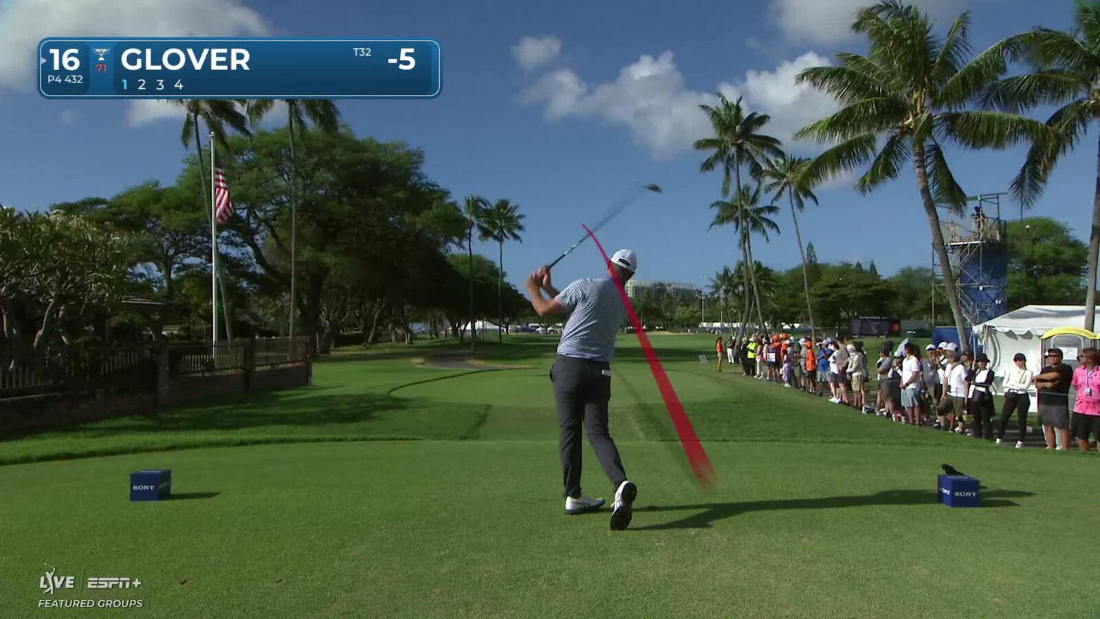 Lucas Glover | Round 3 | 16th hole | Shot 1 | 2025 Sony Open