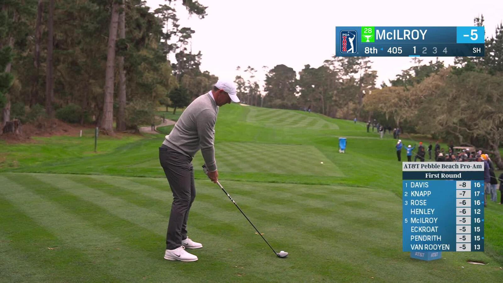 Rory McIlroy | Round 1 | 8th hole | Shot 1 | 2025 AT&T Pebble Beach