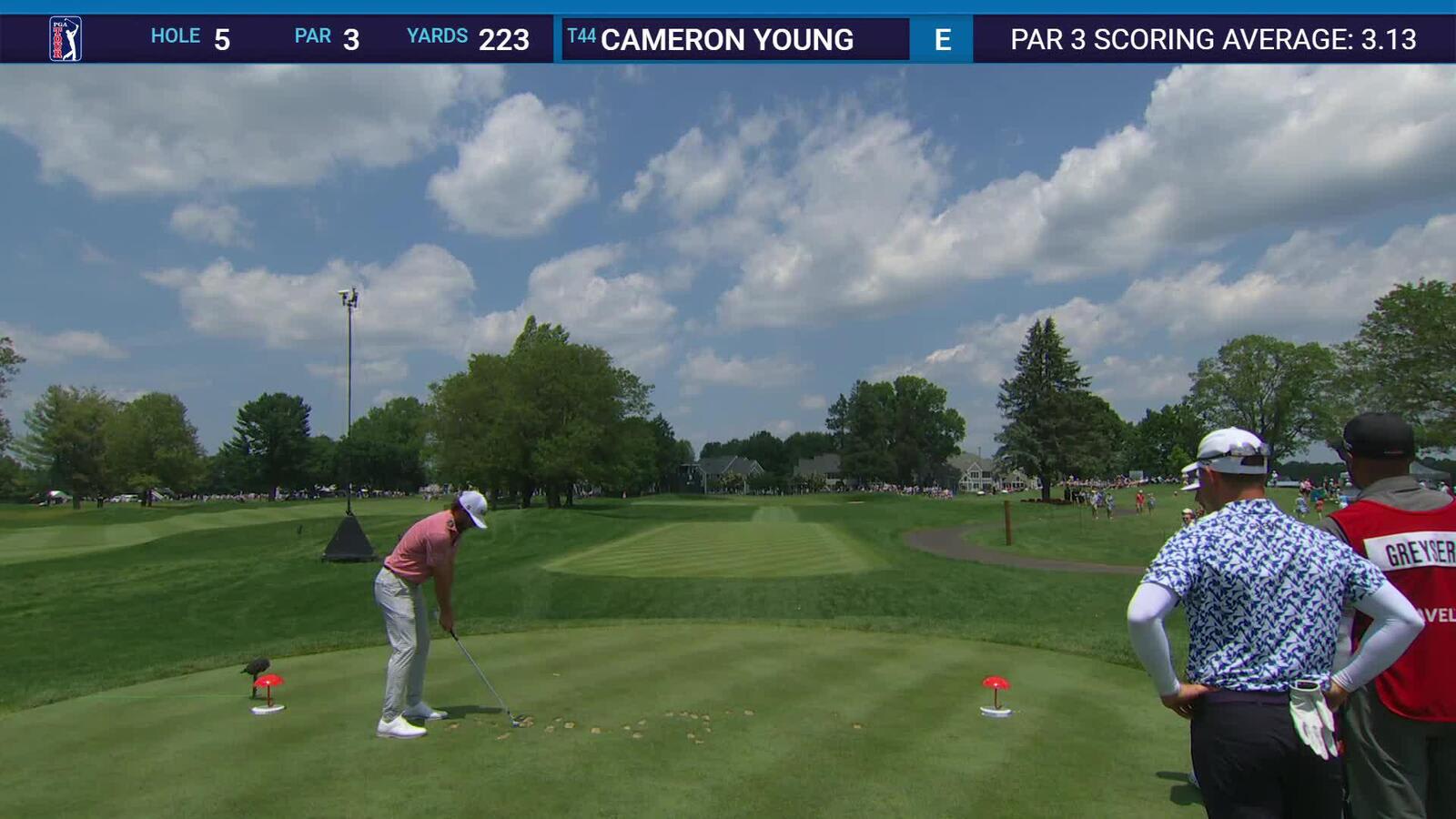 Cameron Young | Round 3 | 5th hole | Shot 1 | 2025 Travelers