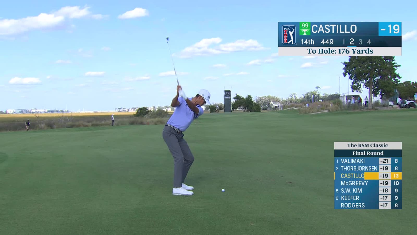 Ricky Castillo | Round 4 | 14th hole | Shot 2 | 2025 The RSM Classic