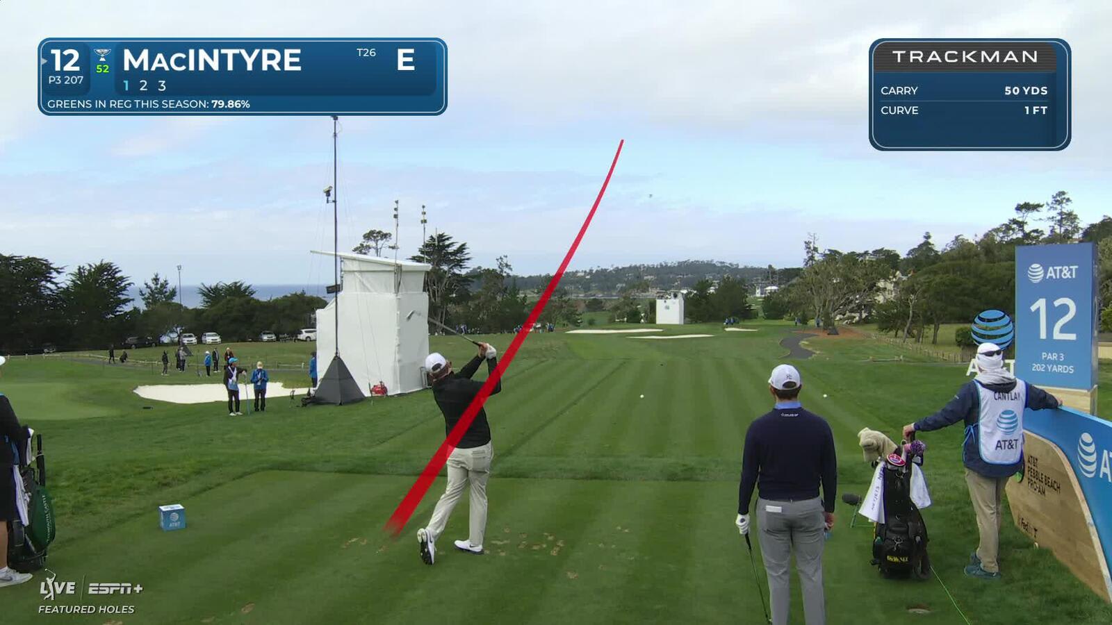 Robert MacIntyre | Round 1 | 12th hole | Shot 1 | 2025 AT&T Pebble Beach