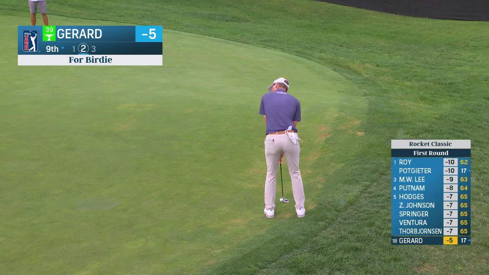 Ryan Gerard | Round 1 | 9th hole | Shot 2 | 2025 Rocket Classic