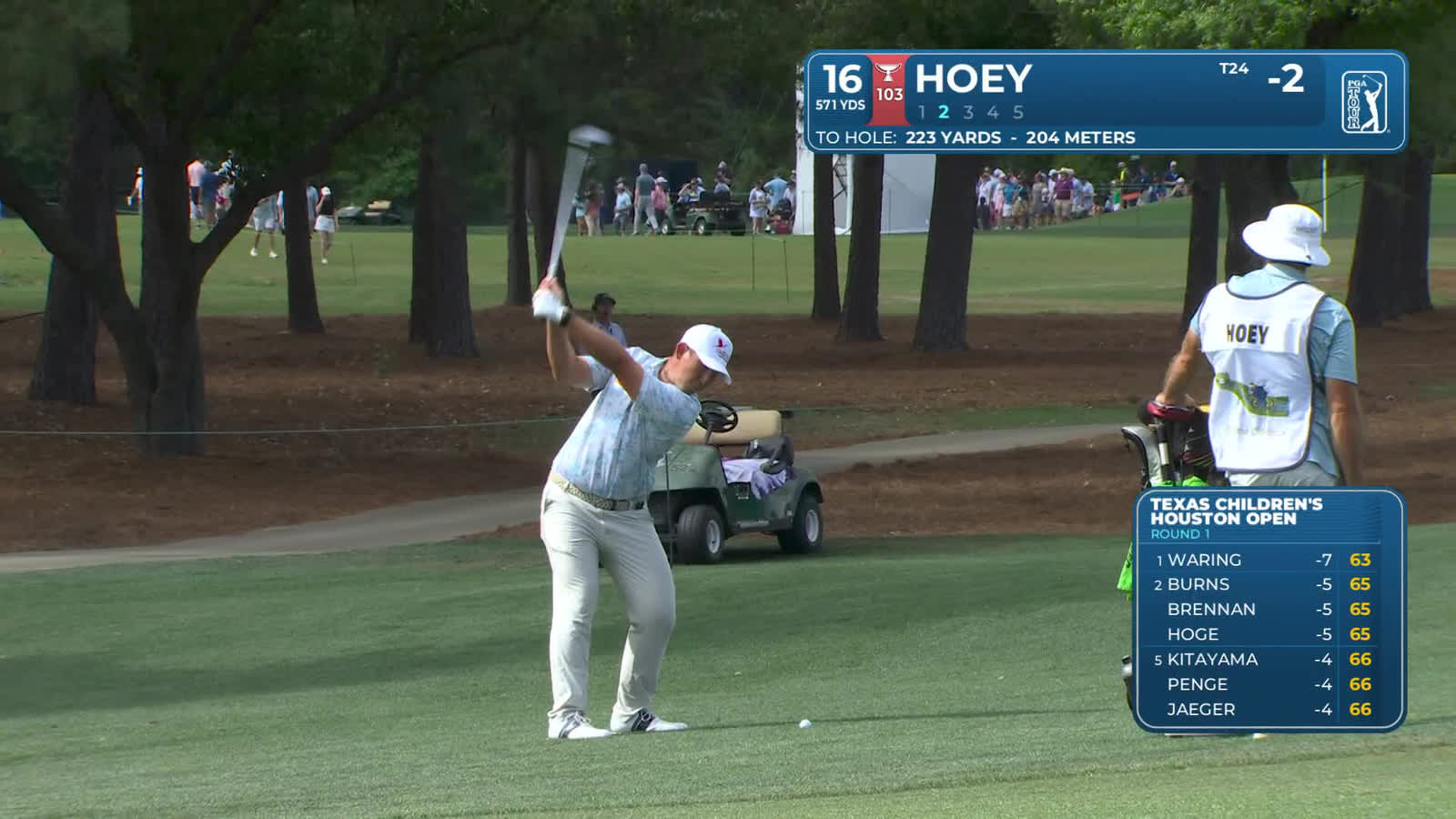 Rico Hoey | Round 1 | 16th hole | Shot 2 | -1 Houston Open