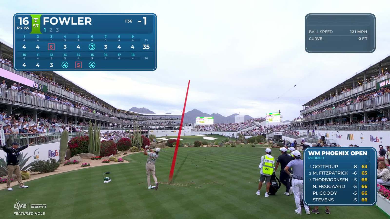 Rickie Fowler | Round 1 | 16th hole | Shot 1 | 2026 WM Phoenix Open