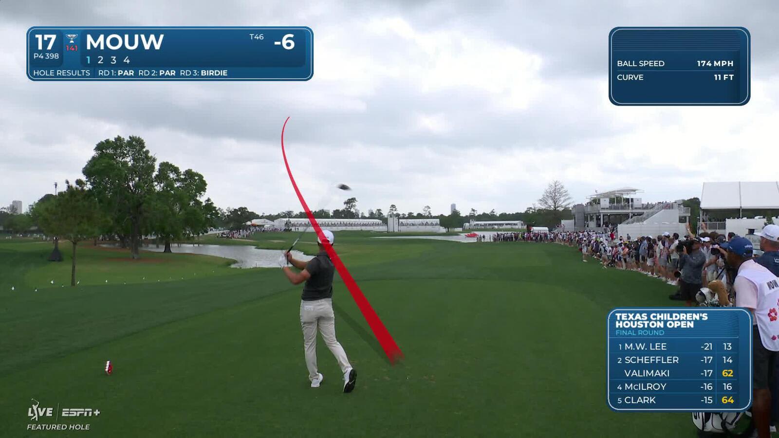 William Mouw | Round 4 | 17th hole | Shot 1 | 2025 Houston Open