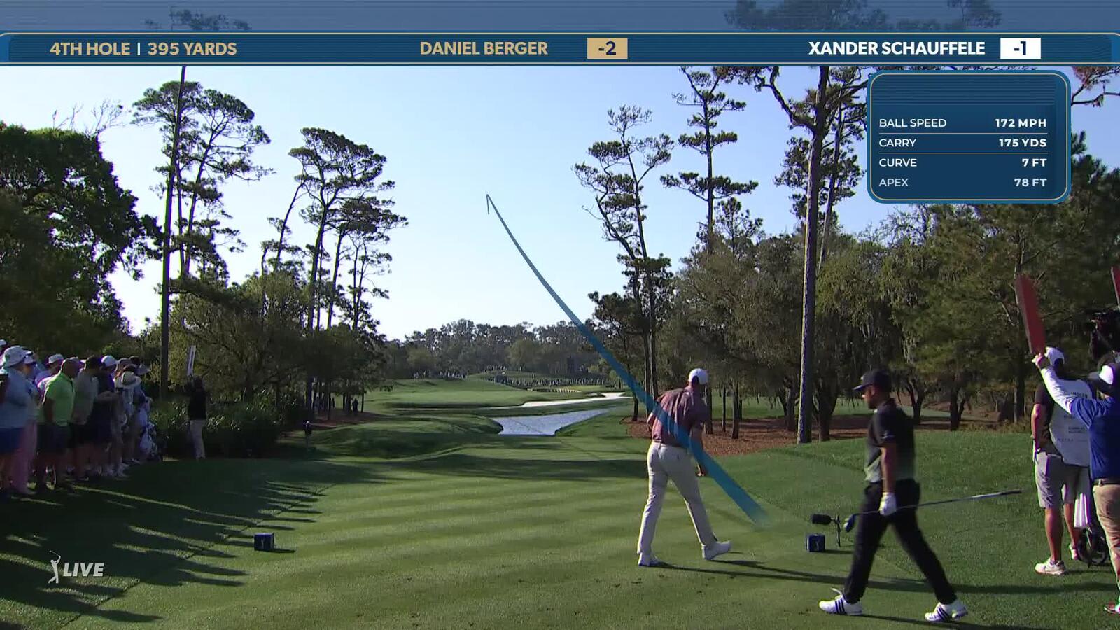 Daniel Berger | Round 3 | 4th hole | Shot 1 | 2025 THE PLAYERS