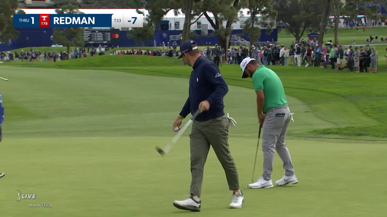 Doc Redman | 2022 Farmers | Round 4 | 1st hole | Shot 4