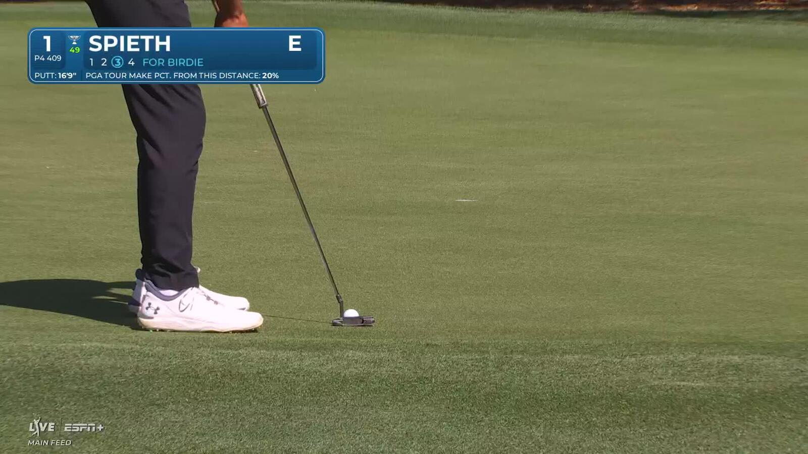 Jordan Spieth | Round 1 | 1st hole | Shot 4 | 2025 RBC Heritage