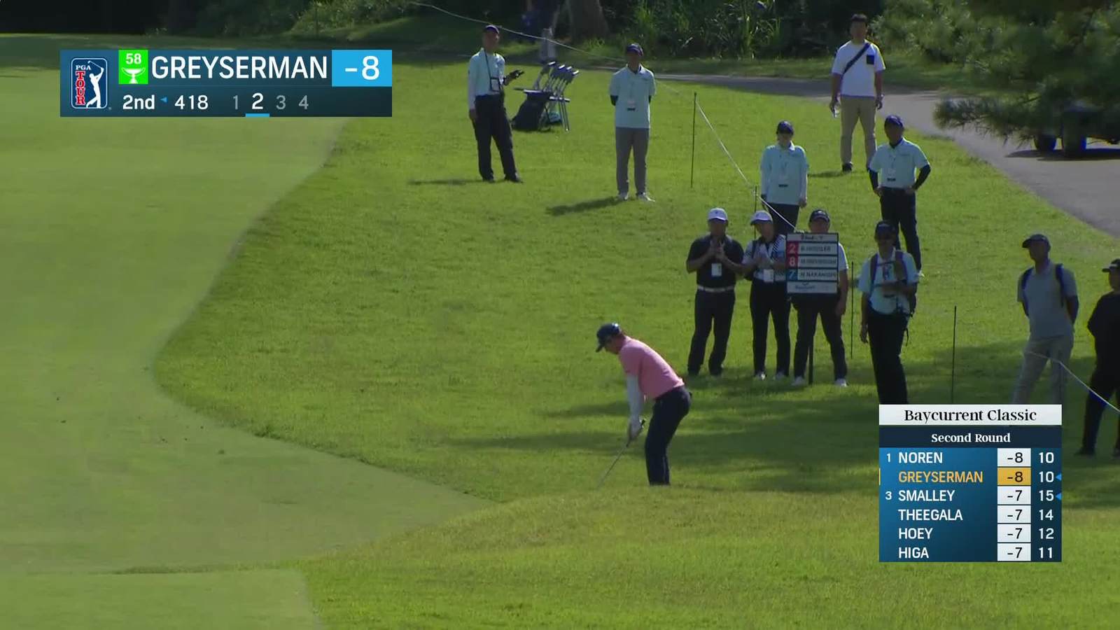 Max Greyserman | Round 2 | 2nd hole | Shot 2 | 2025 Baycurrent