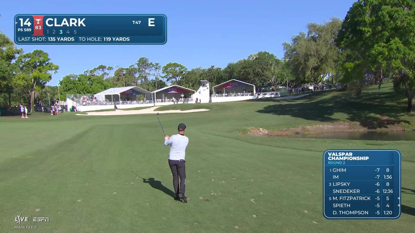 Wyndham Clark | Round 2 | 14th hole | Shot 3 | 2026 Valspar