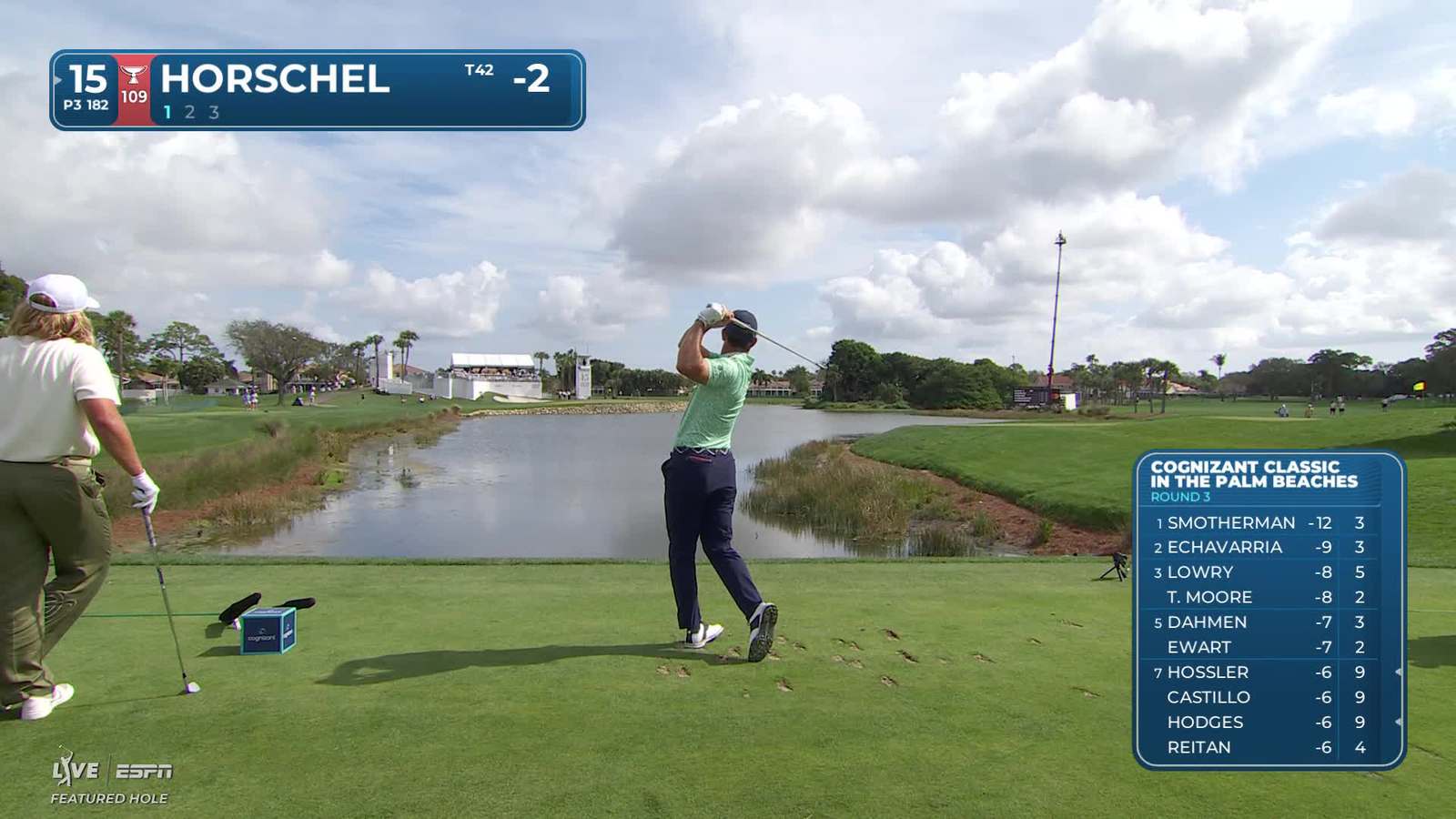 Billy Horschel | Round 3 | 15th hole | Shot 1 | 2026 Cognizant Classic