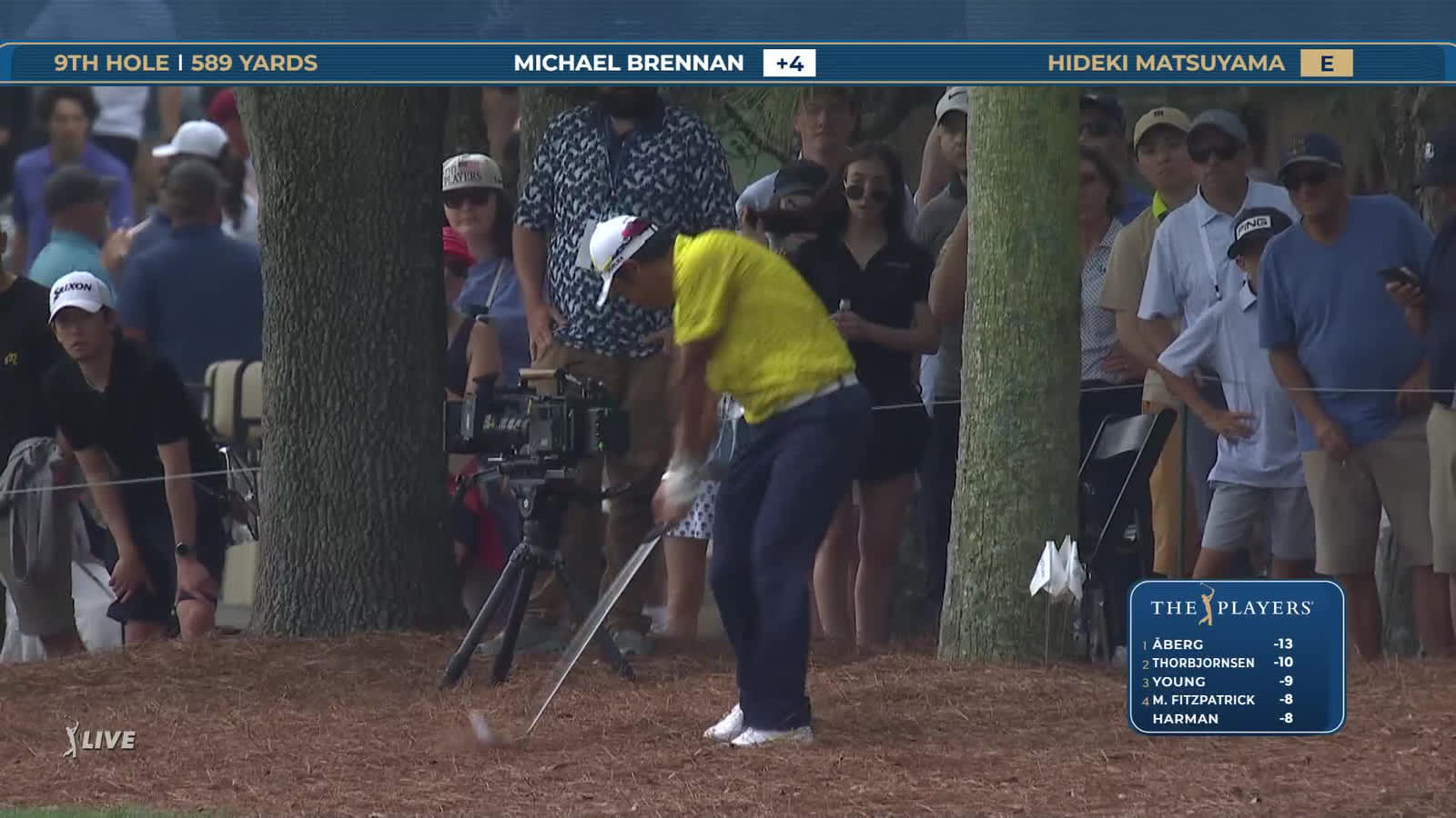 Hideki Matsuyama | Round 4 | 9th hole | Shot 2 | 2026 THE PLAYERS