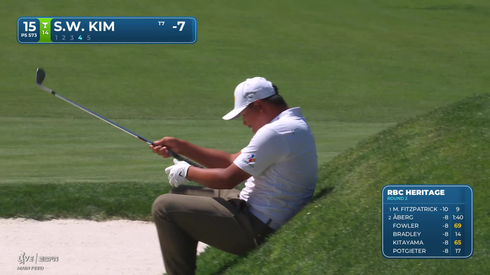 Si Woo Kim | Round 2 | 15th hole | Shot 4 | 2026 RBC Heritage