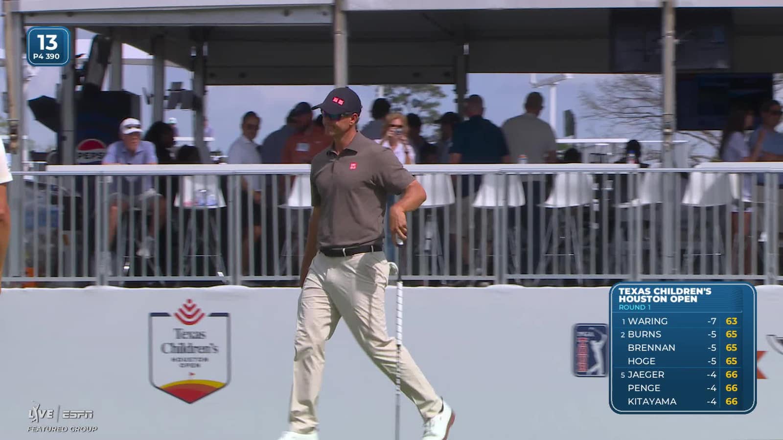 Adam Scott | Round 1 | 13th hole | Shot 4 | -1 Houston Open