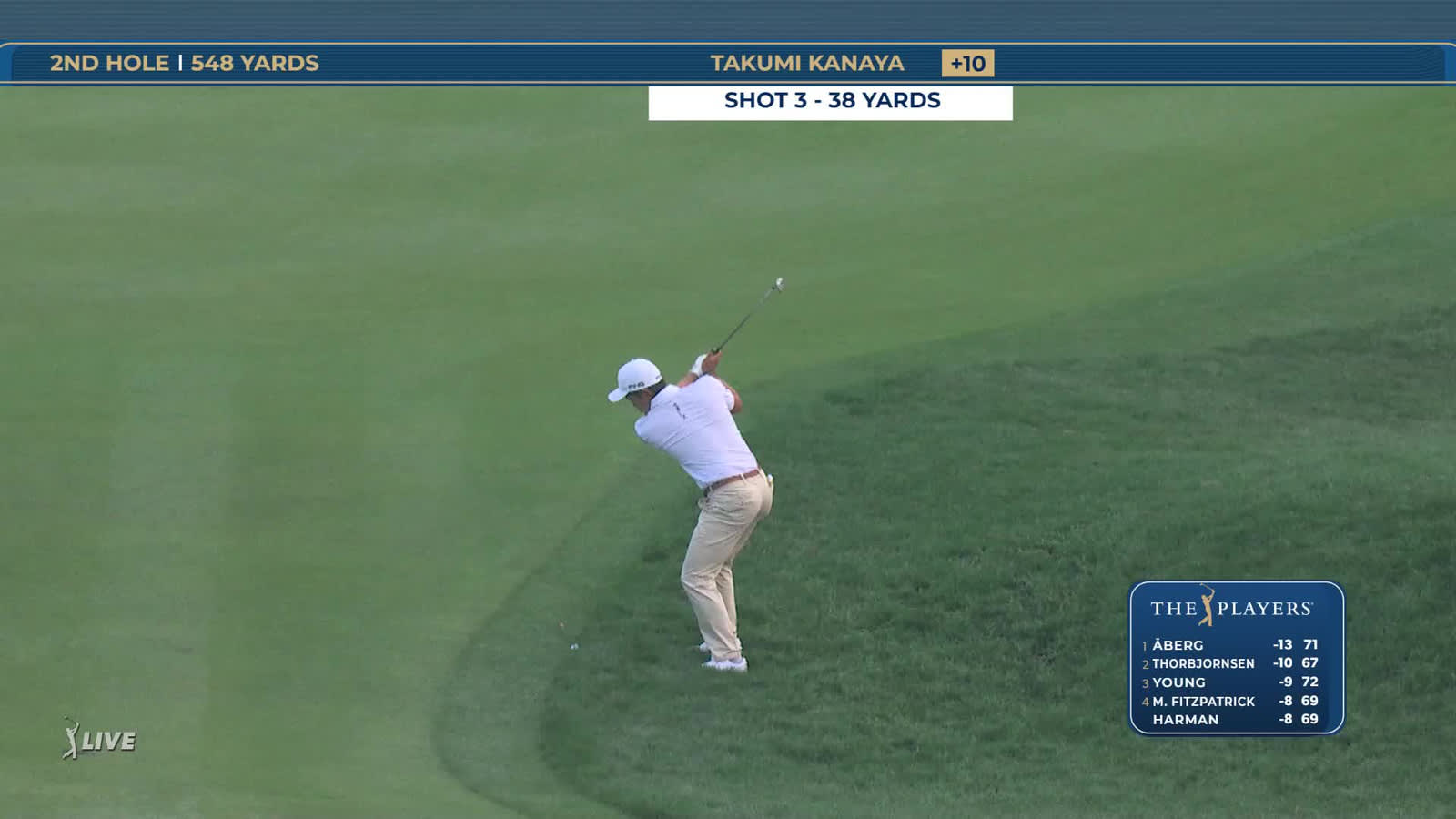Takumi Kanaya | Round 4 | 2nd hole | Shot 3 | 2026 THE PLAYERS