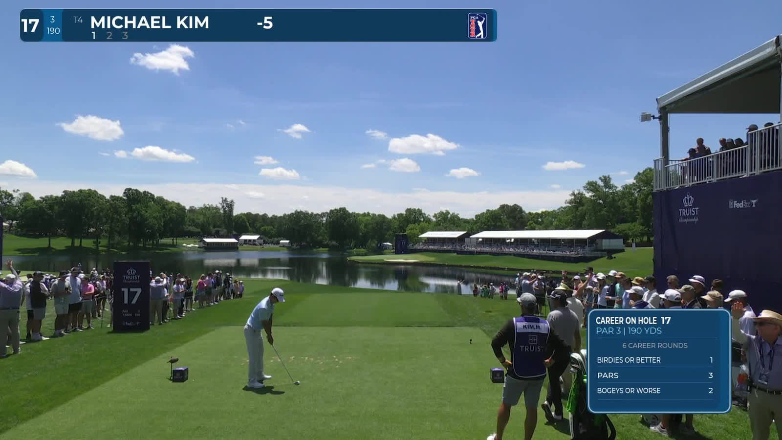 Michael Kim | Round 2 | 17th hole | Shot 1 | 2026 Truist Championship