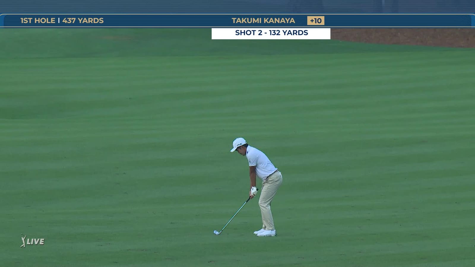 Takumi Kanaya | Round 4 | 1st hole | Shot 2 | 2026 THE PLAYERS