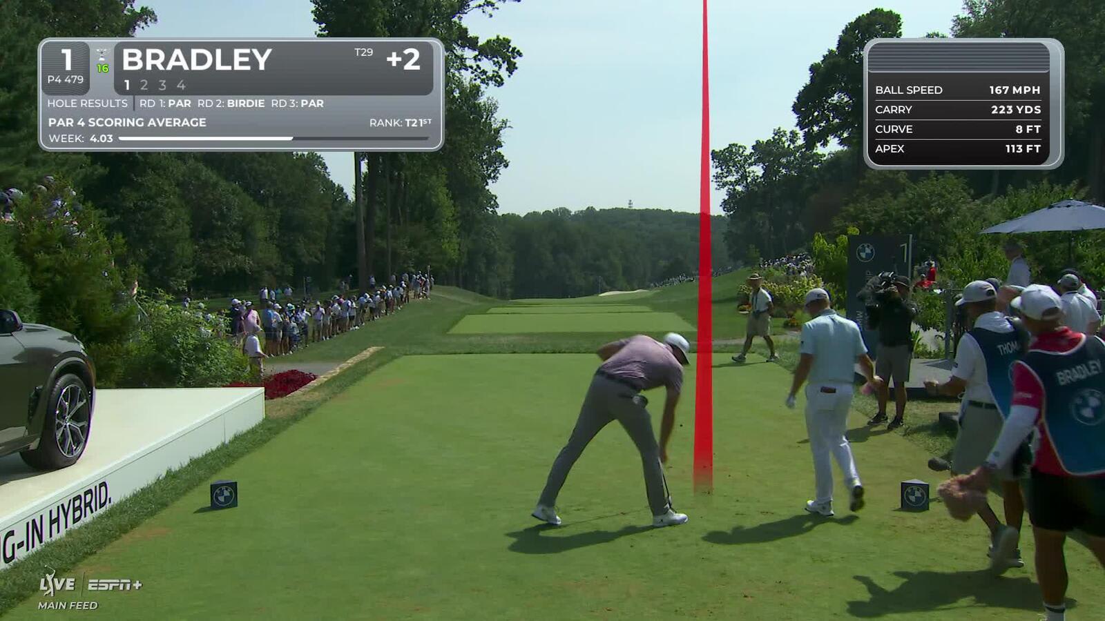 Keegan Bradley | Round 4 | 1st hole | Shot 1 | 2025 BMW Championship