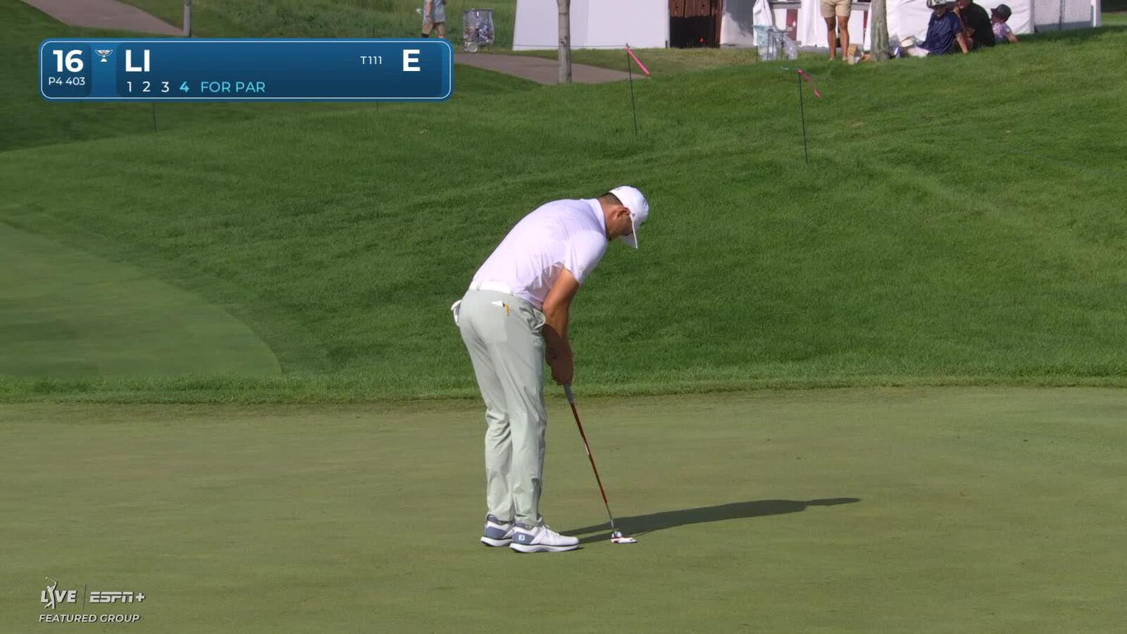 Haotong Li | Round 1 | 16th hole | Shot 4 | 2025 3M Open