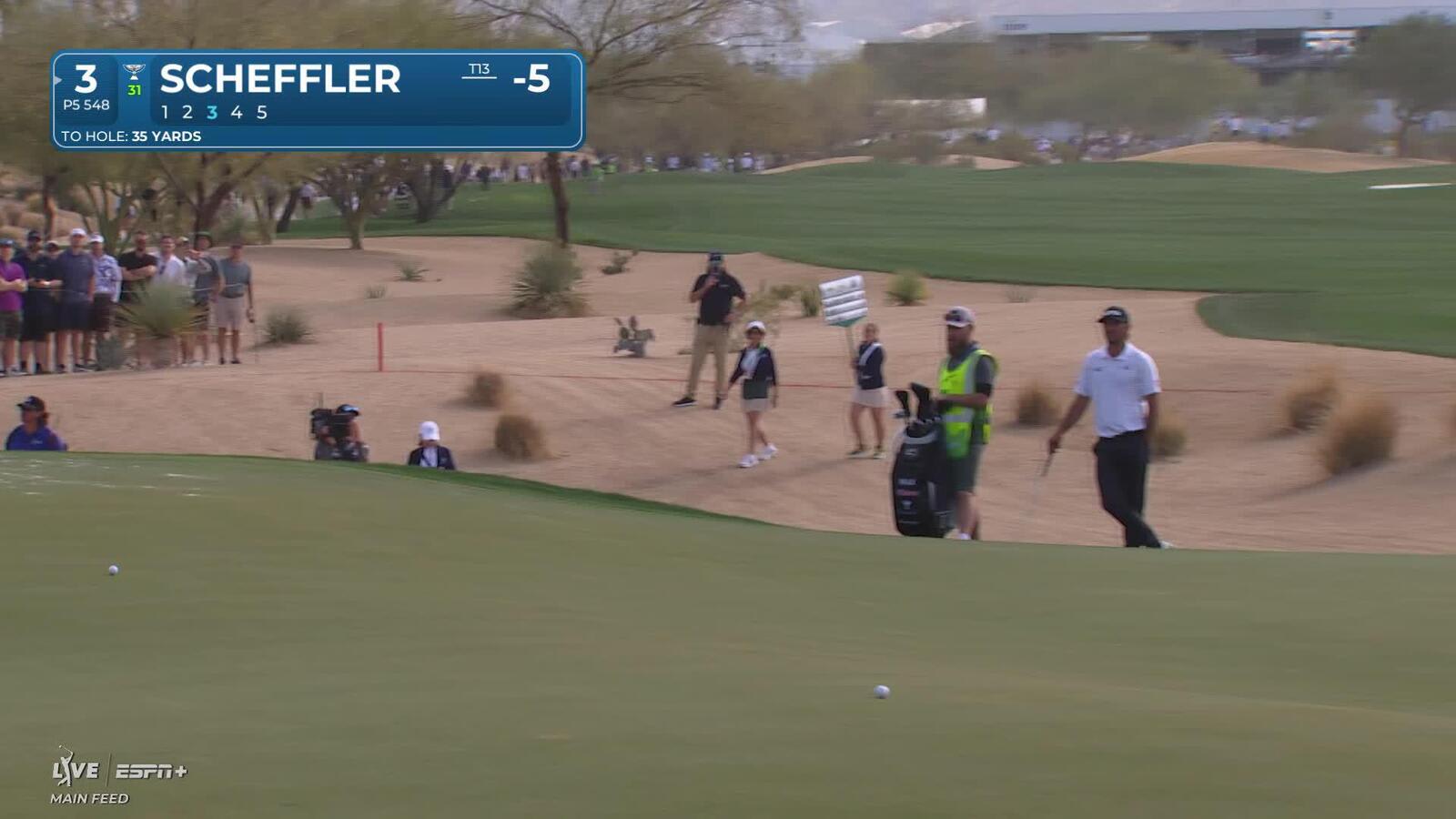 Scottie Scheffler | Round 2 | 3rd hole | Shot 3 | 2025 WM Phoenix Open