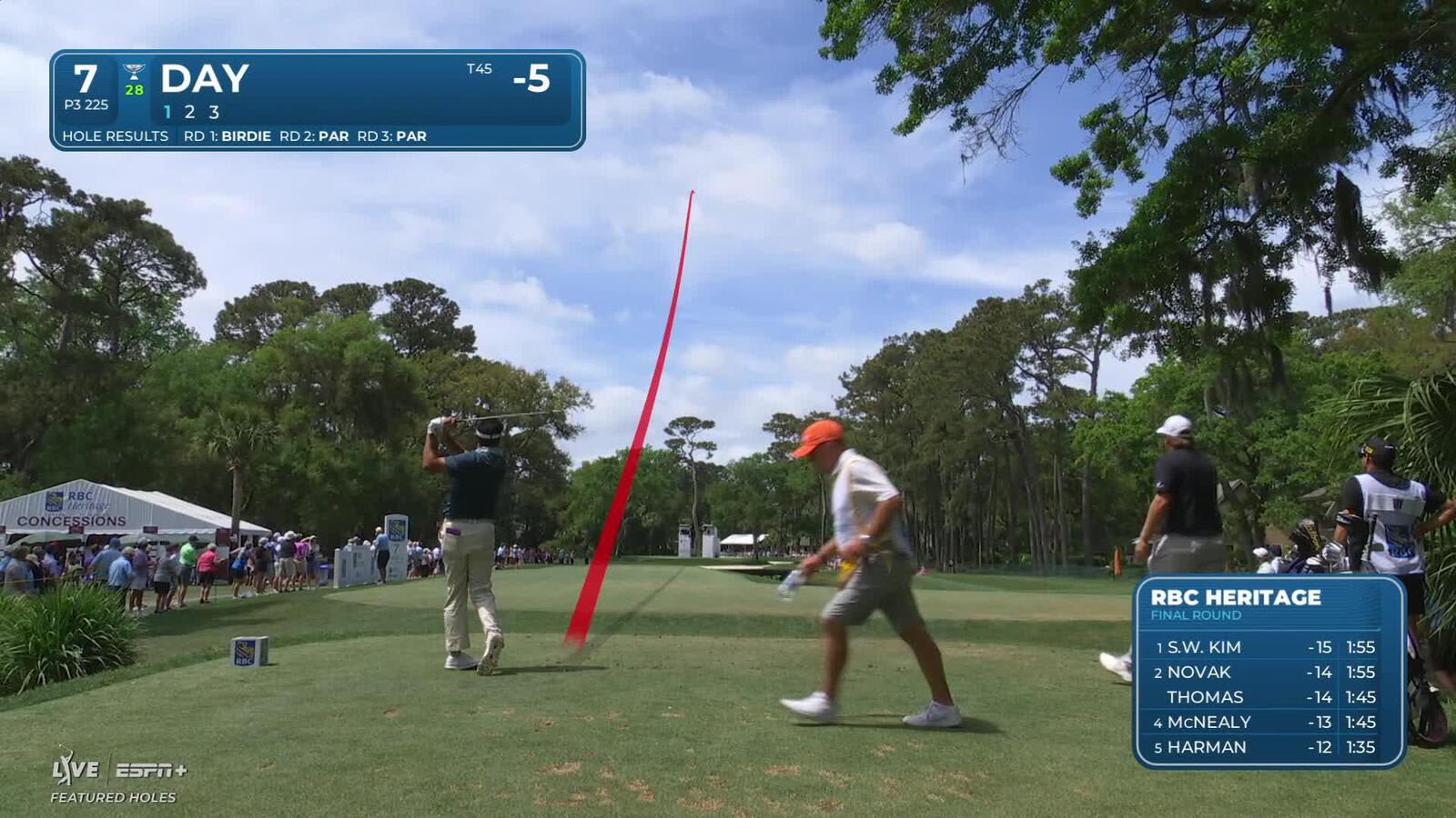 Jason Day | Round 4 | 7th hole | Shot 1 | 2025 RBC Heritage