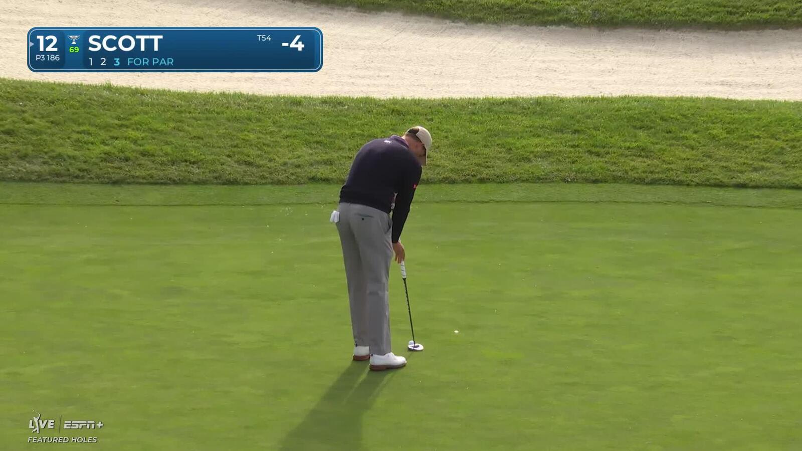 Adam Scott | Round 4 | 12th hole | Shot 3 | 2025 AT&T Pebble Beach