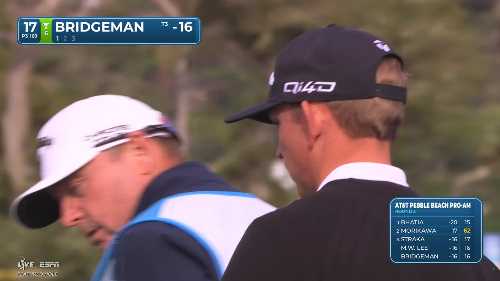 Jacob Bridgeman | Round 3 | 17th hole | Shot 1 | 2026 AT&T Pebble Beach