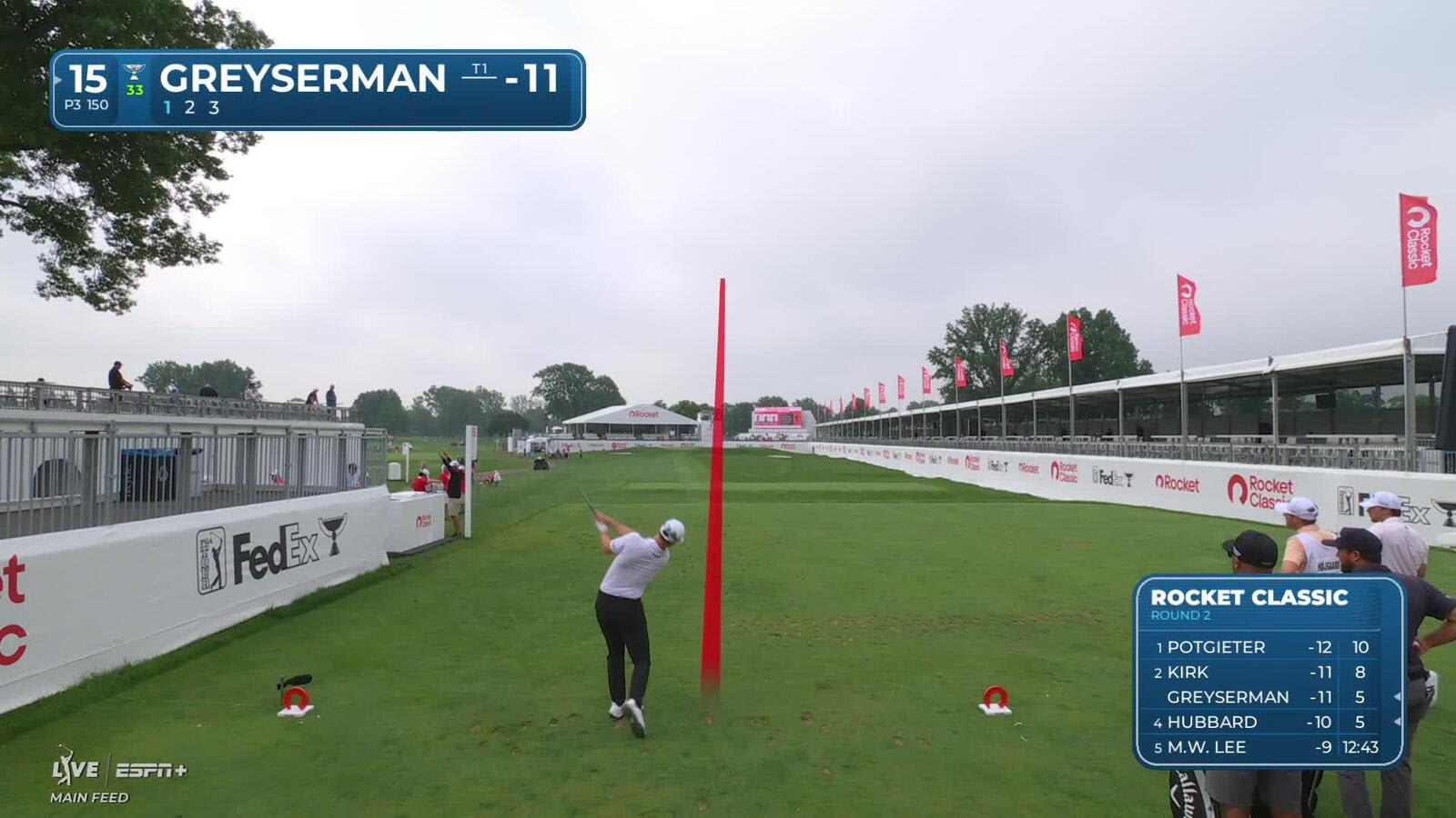 Max Greyserman | Round 2 | 15th hole | Shot 1 | 2025 Rocket Classic