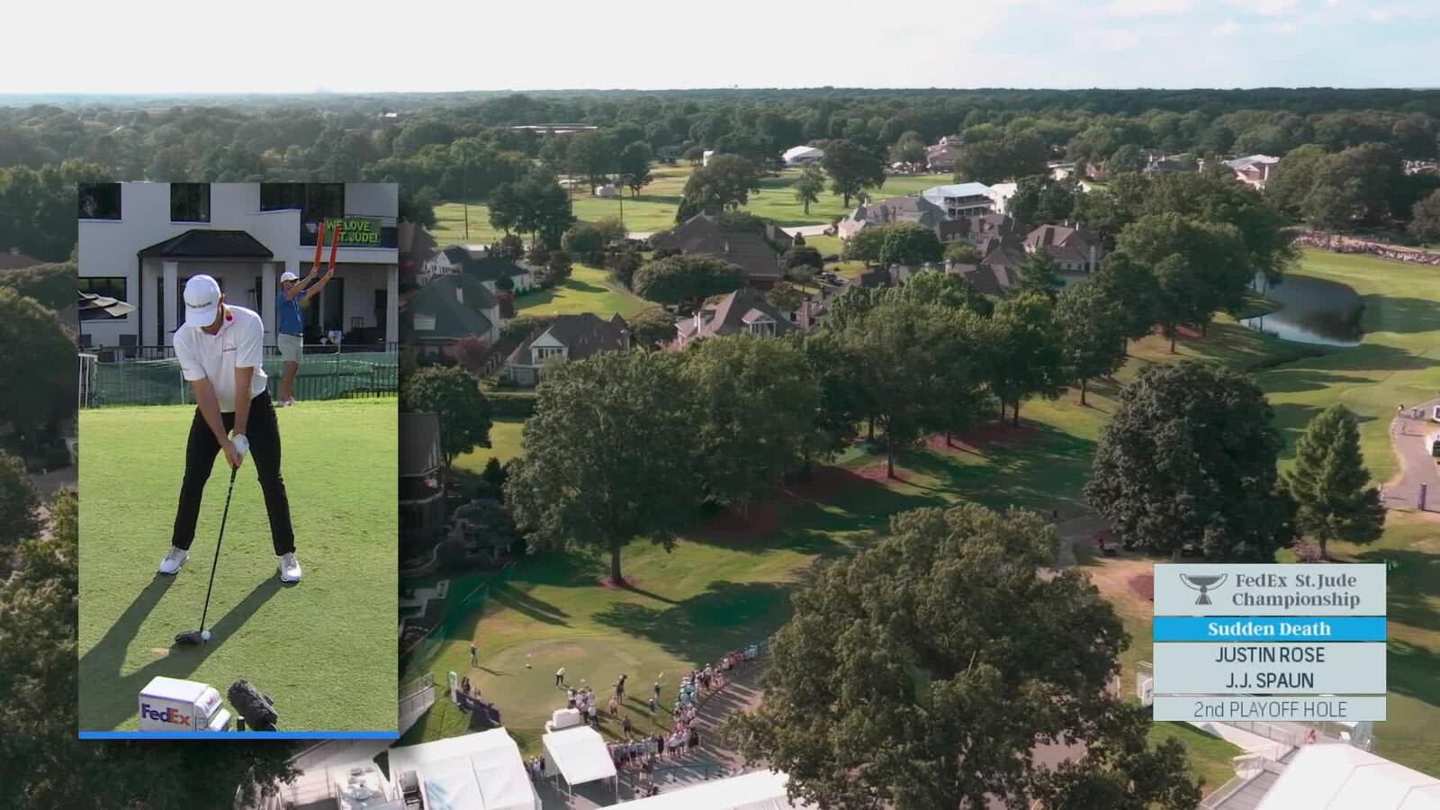 Justin Rose | Playoff 2 | 18th hole | Shot 1 | 2025 FedEx St. Jude