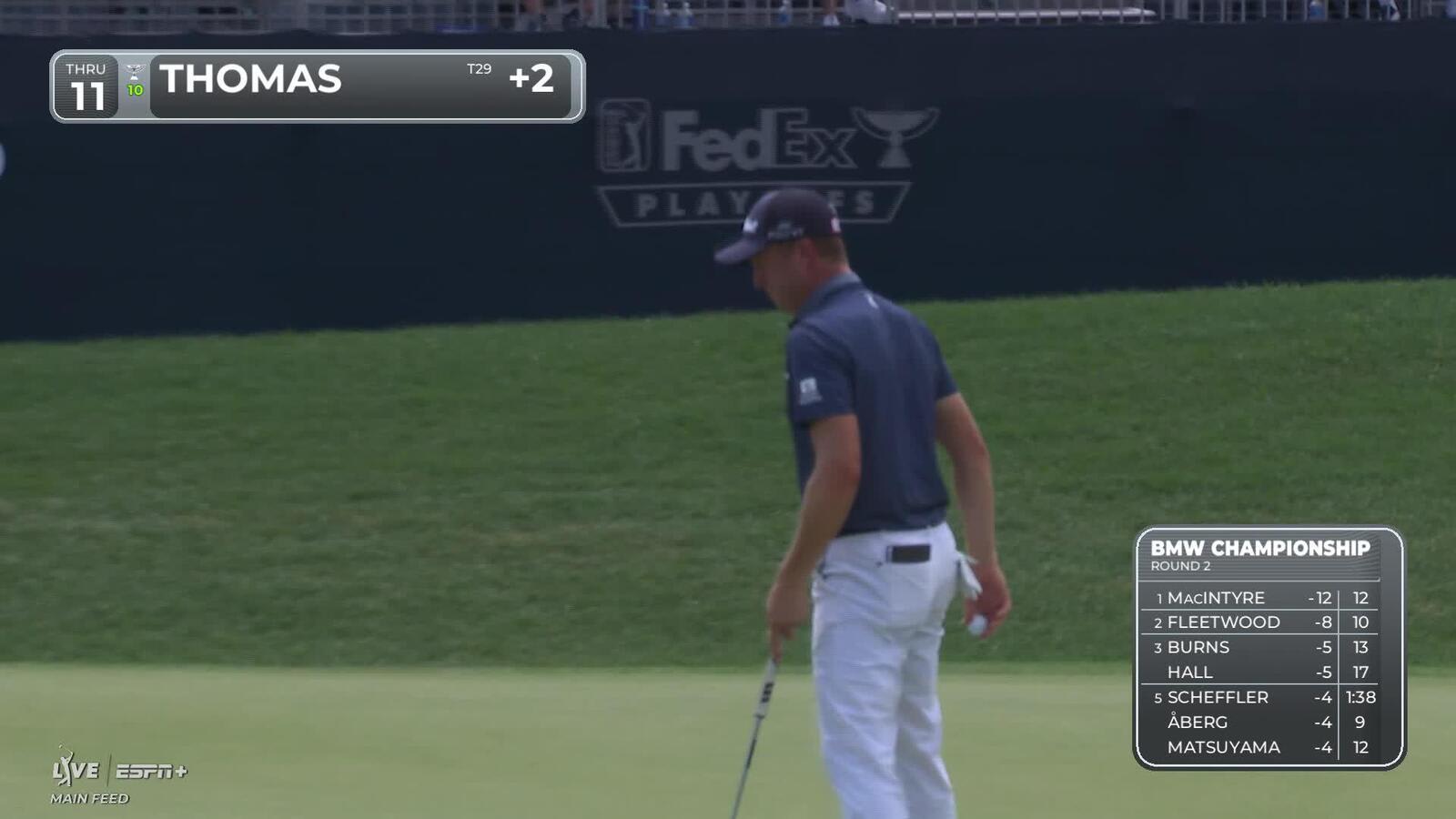 Justin Thomas | Round 2 | 11th hole | Shot 3 | 2025 BMW Championship