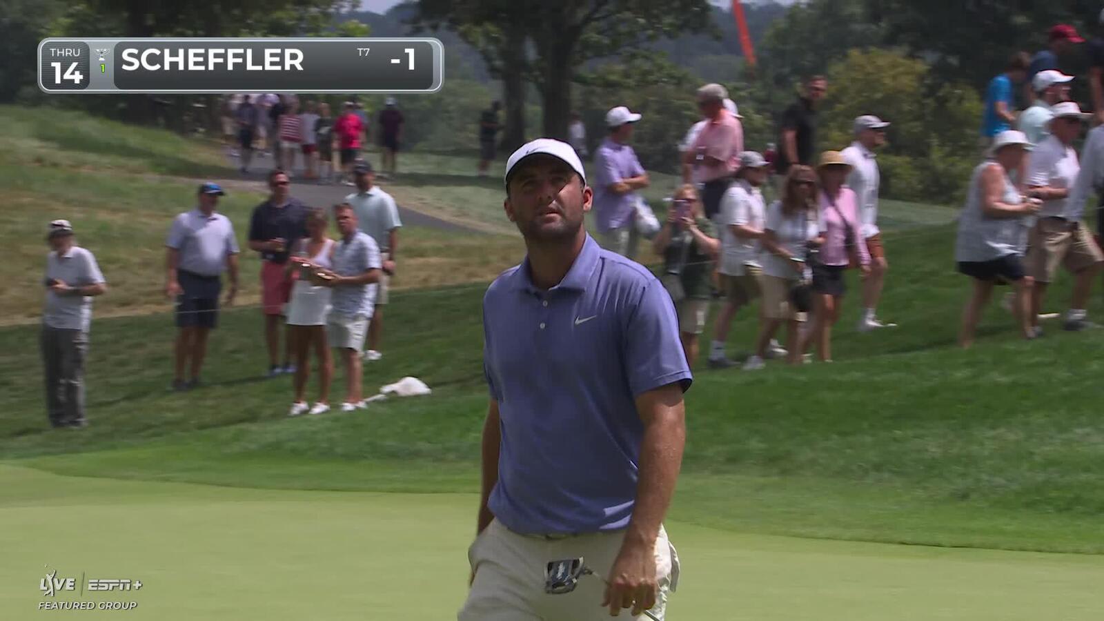 Scottie Scheffler | Round 1 | 14th hole | Shot 4 | 2025 BMW Championship