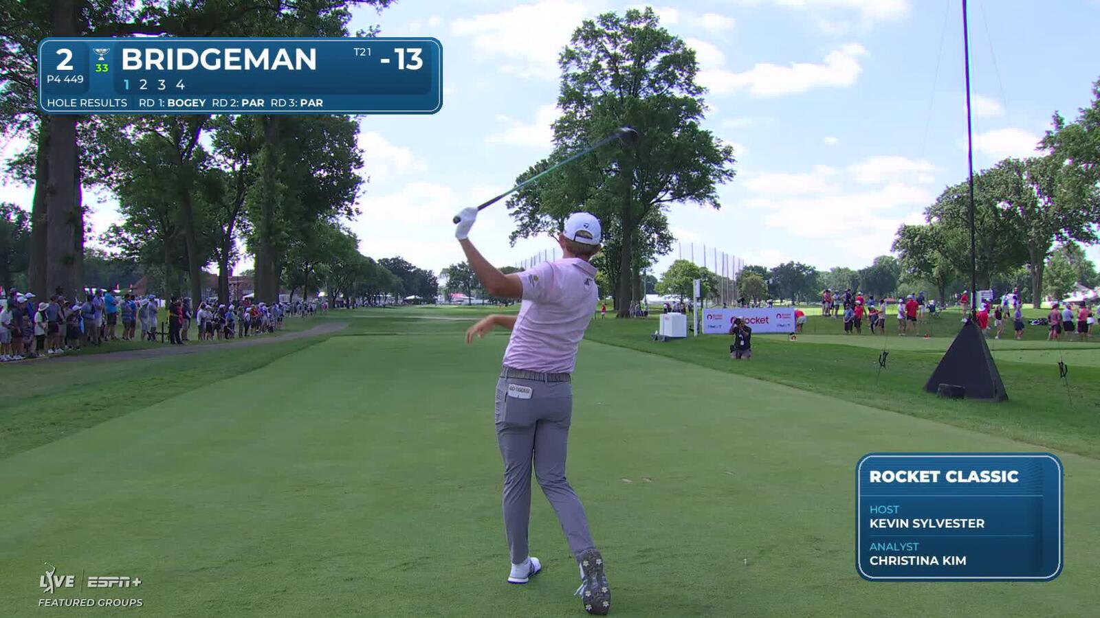 Jacob Bridgeman | Round 4 | 2nd hole | Shot 1 | 2025 Rocket Classic