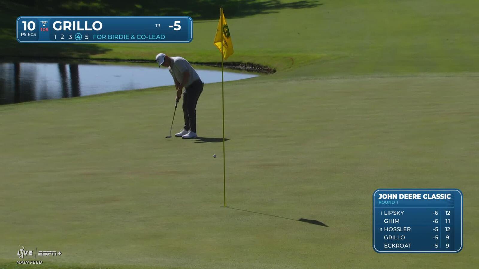 Emiliano Grillo | Round 1 | 10th hole | Shot 4 | 2025 John Deere