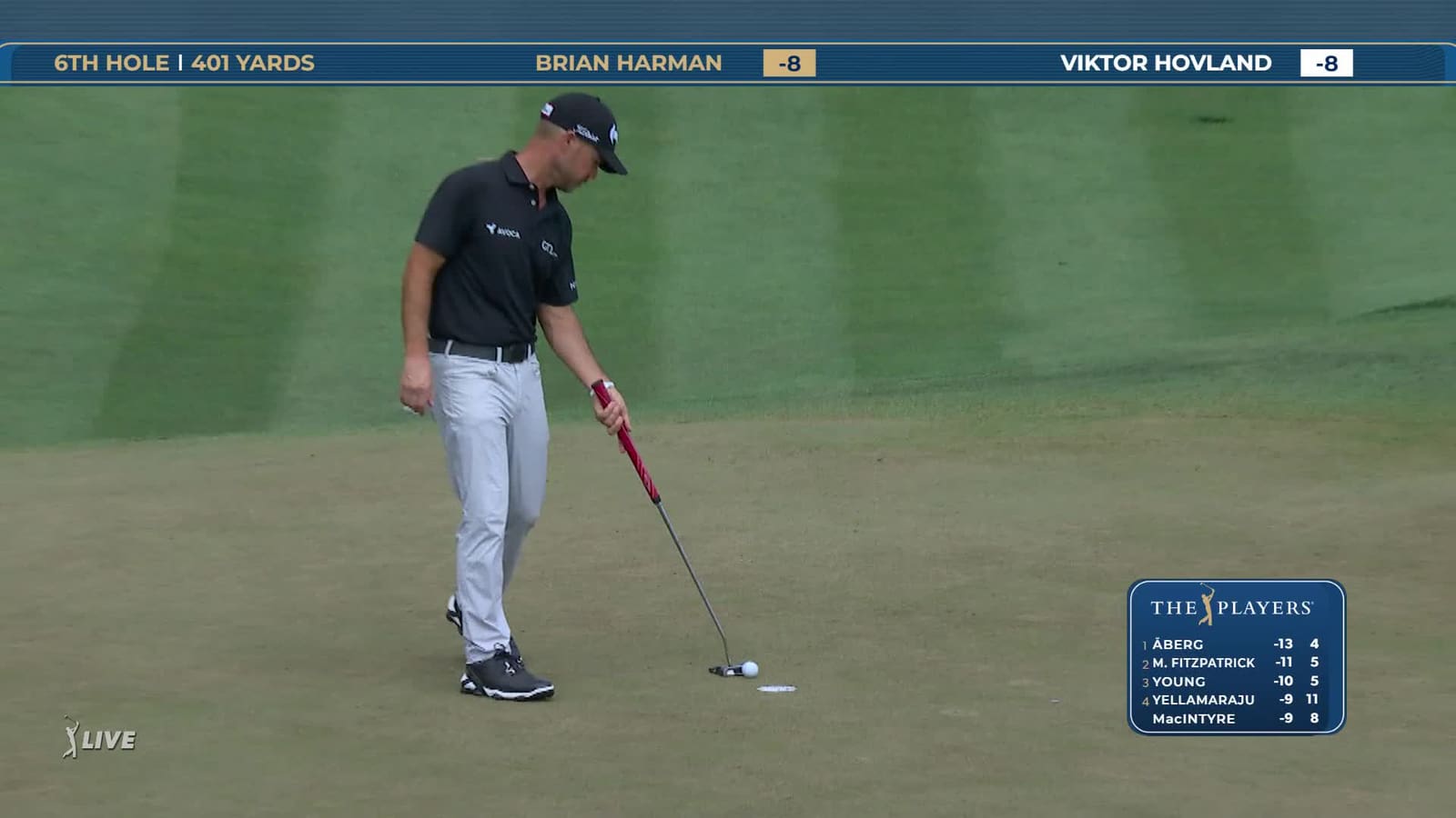 Brian Harman | Round 4 | 6th hole | Shot 5 | 2026 THE PLAYERS