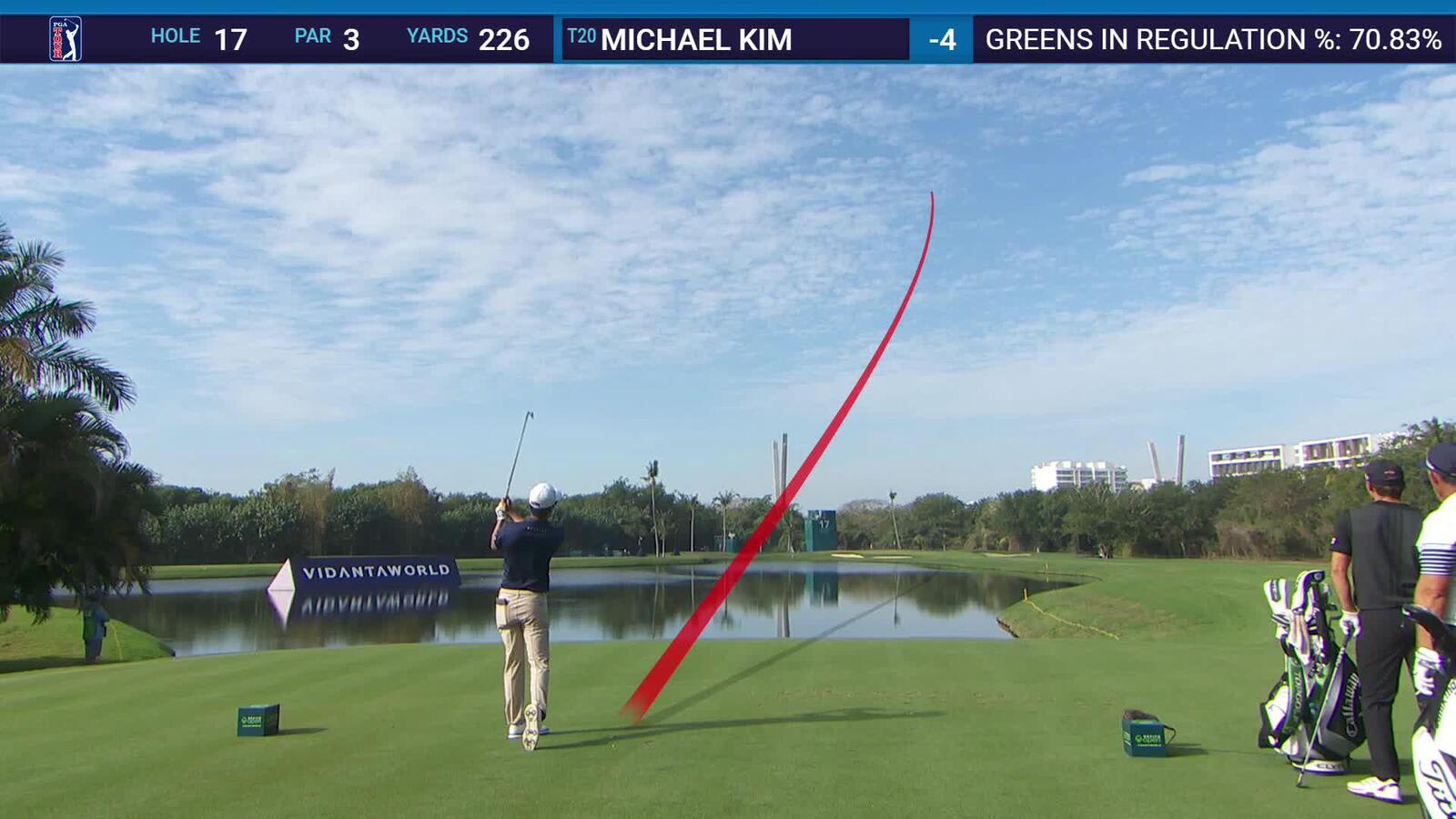 Michael Kim | Round 2 | 17th hole | Shot 1 | 2025 Mexico Open