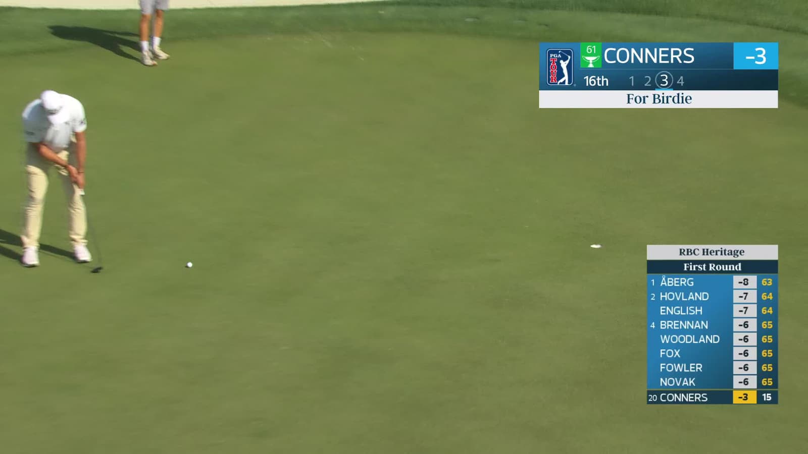 Corey Conners | Round 1 | 16th hole | Shot 3 | 2026 RBC Heritage