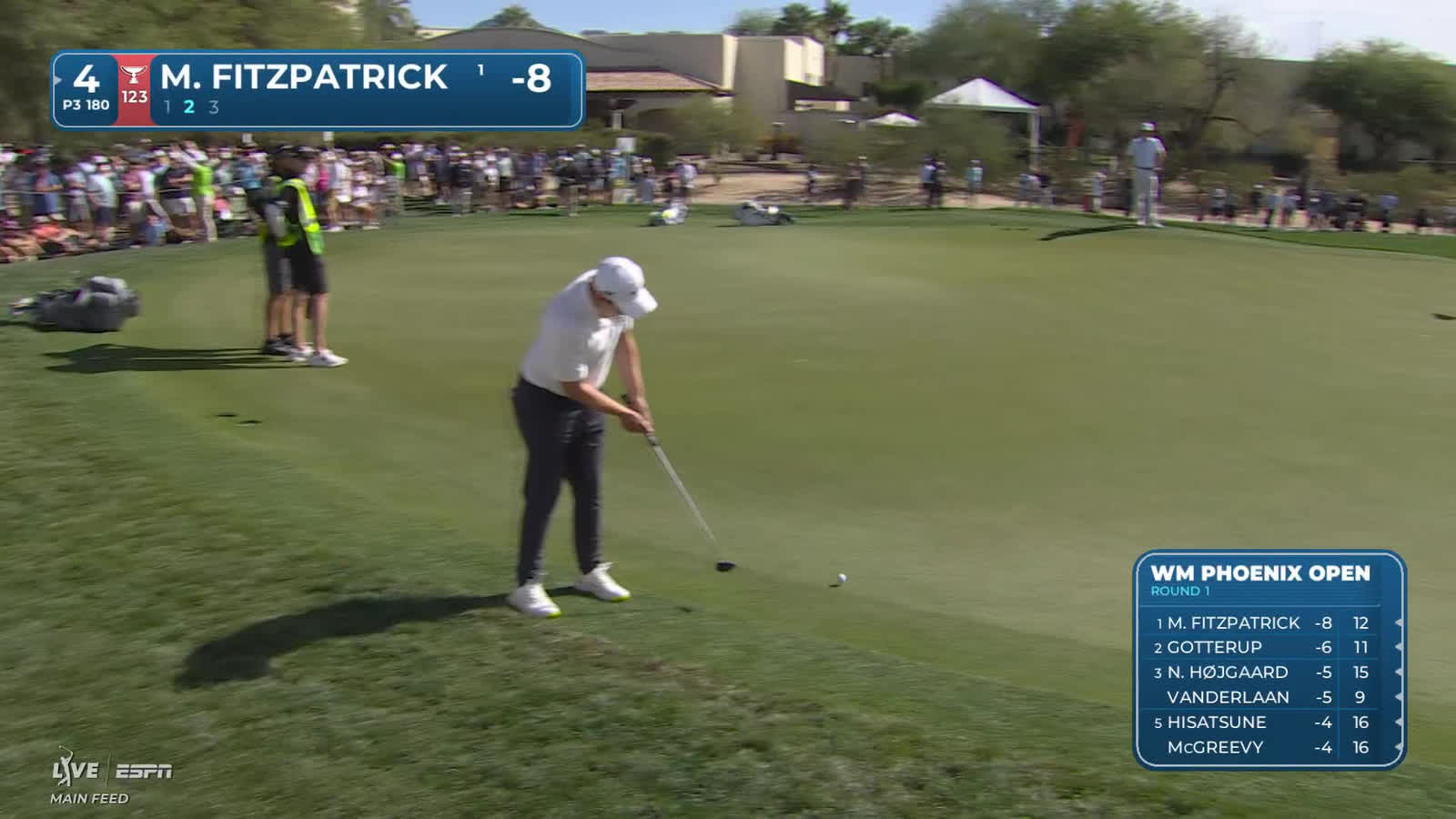 Matt Fitzpatrick | Round 1 | 4th hole | Shot 2 | 2026 WM Phoenix Open