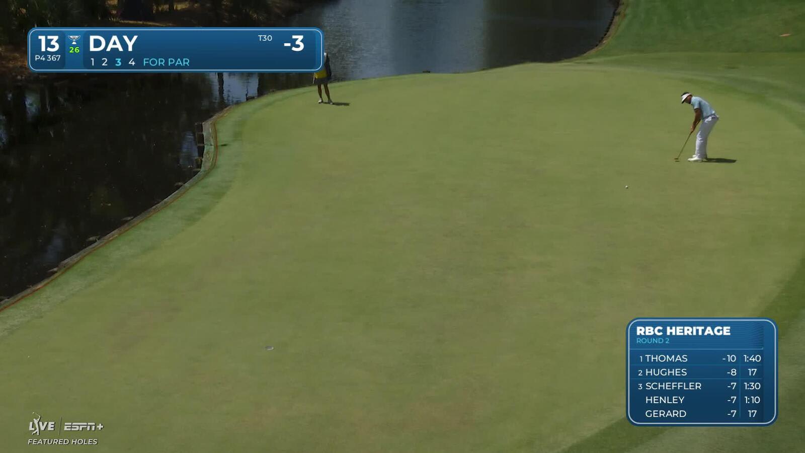 Jason Day | Round 2 | 14th hole | Shot 4 | 2025 RBC Heritage