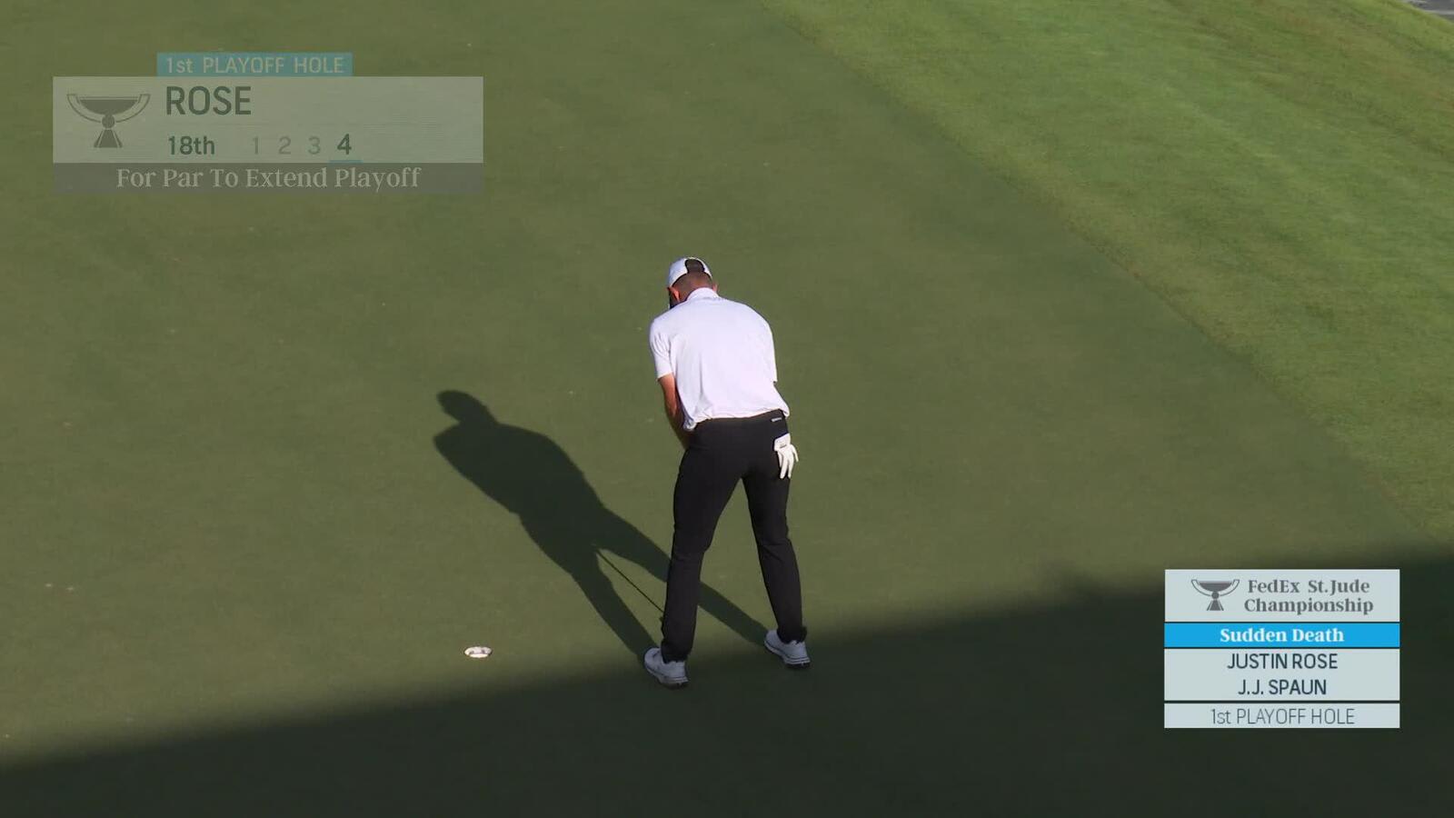 Justin Rose | Playoff | 18th hole | Shot 4 | 2025 FedEx St. Jude