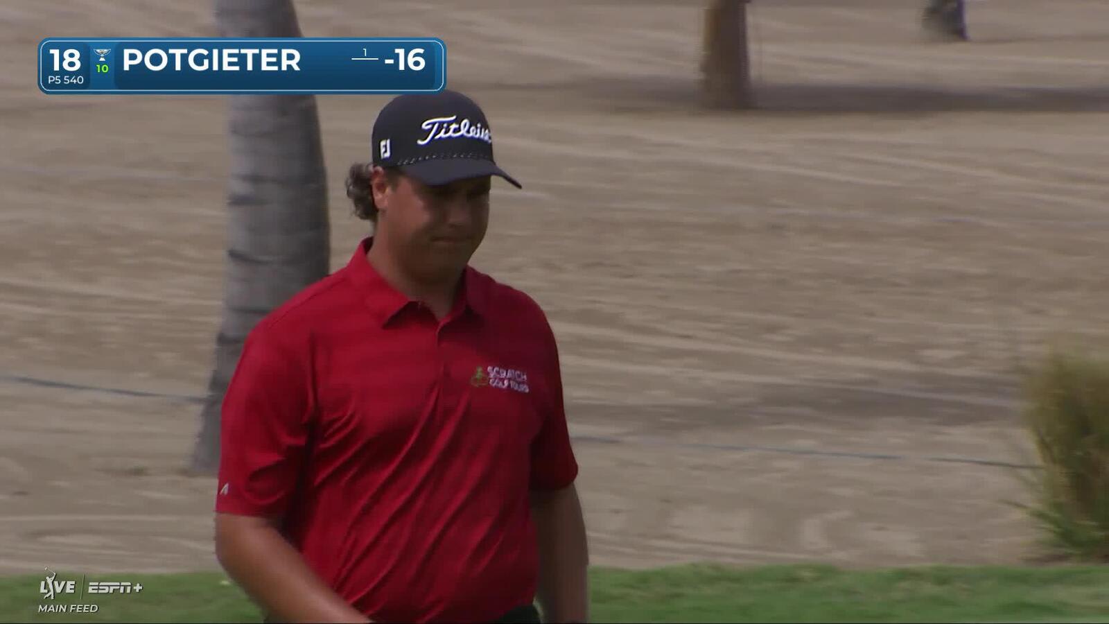 Aldrich Potgieter | Round 2 | 18th hole | Shot 5 | 2025 Mexico Open