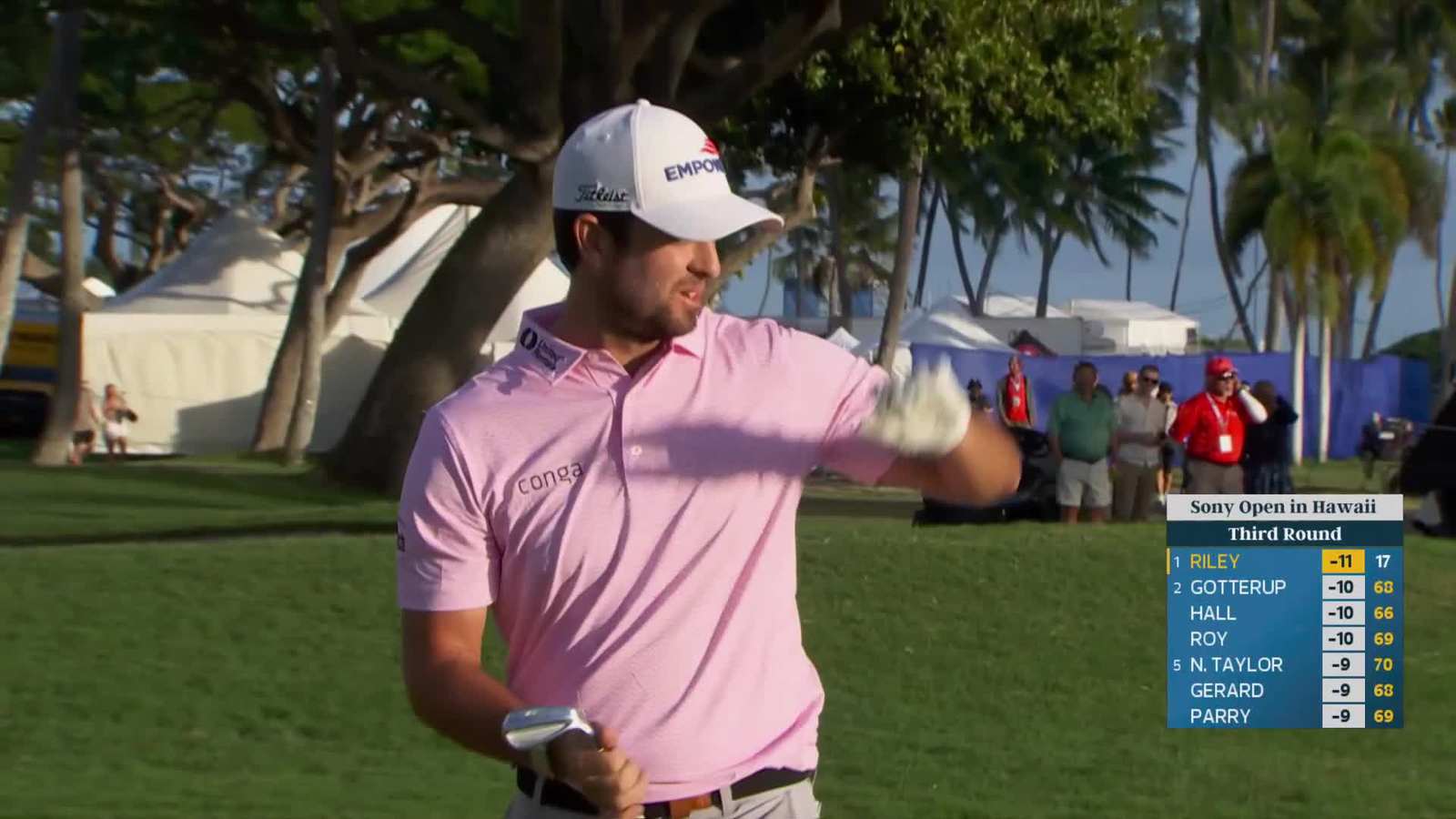 Davis Riley | Round 3 | 18th hole | Shot 2 | 2026 Sony Open