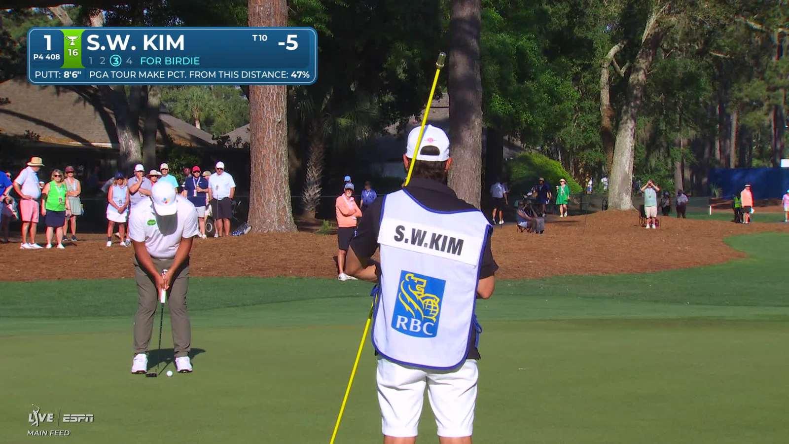 Si Woo Kim | Round 2 | 1st hole | Shot 3 | 2026 RBC Heritage