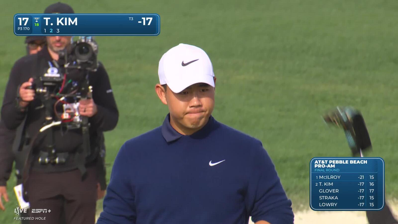 Tom Kim | Round 4 | 17th hole | Shot 3 | 2025 AT&T Pebble Beach